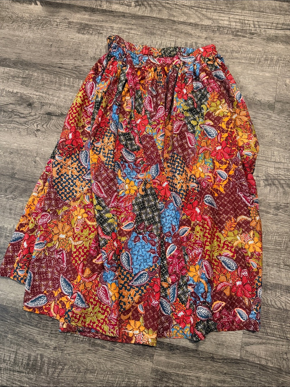 PXL Petites Multicolor Floral Midi Skirt